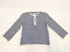 CHANEL CHANEL Cropped Knit P17186V00914 Size 38 Knit Cut and Sew Blue x White Top
