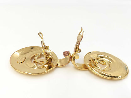 CHANEL CHANEL Earrings Coco Mark Swing Gold 93P Earrings