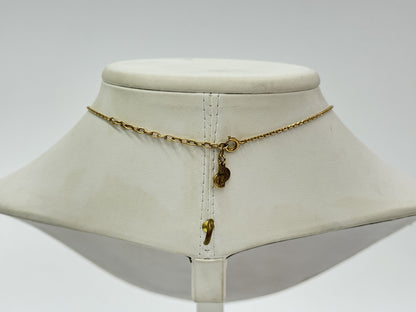 Dior Shell Motif Necklace, Gold, 41cm Chain