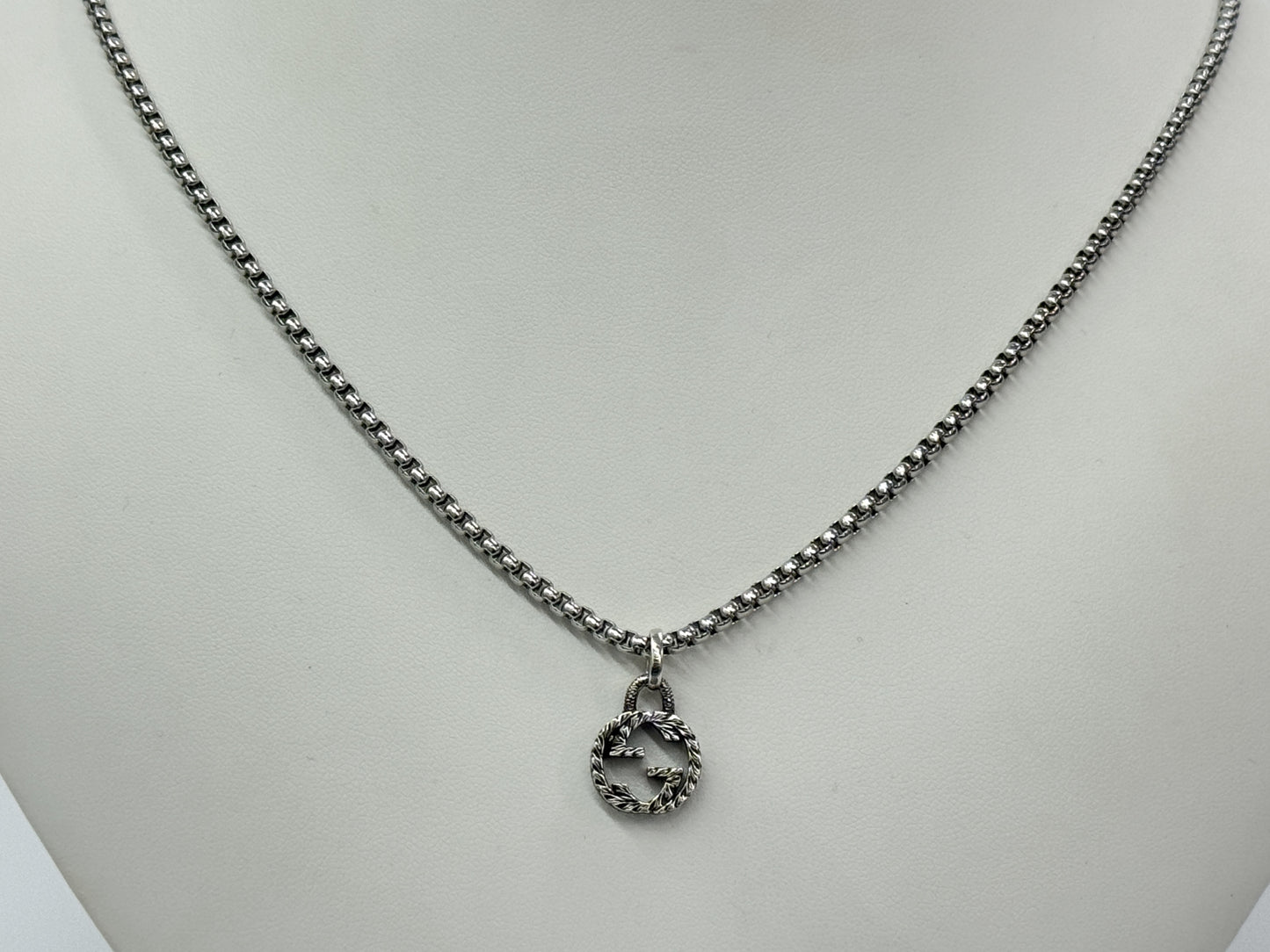 GUCCI Interlocking Necklace 925 with 48cm Chain