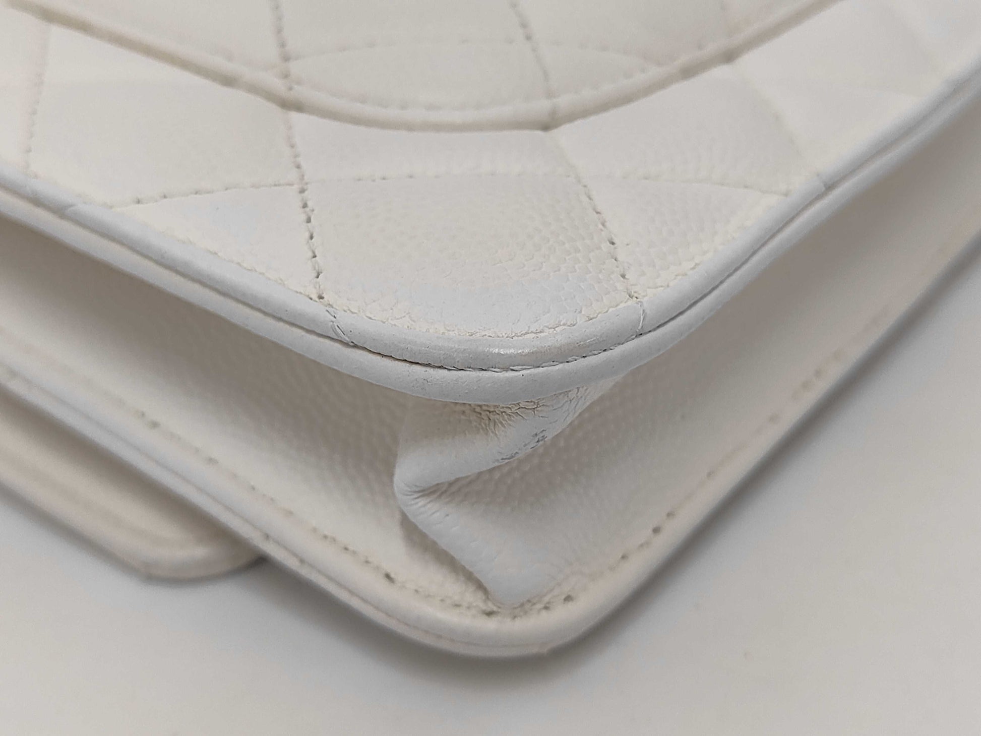 CHANEL Caviar Chain Wallet with IC Plate