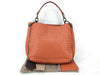 BOTTEGA VENETA Intrecciato Leather Shoulder Bag in Orange