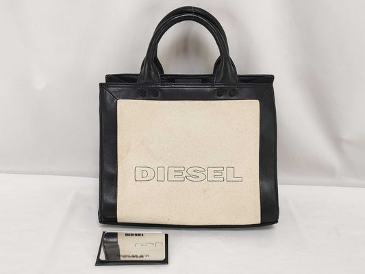 DIESEL Mixed Material Tote Bag