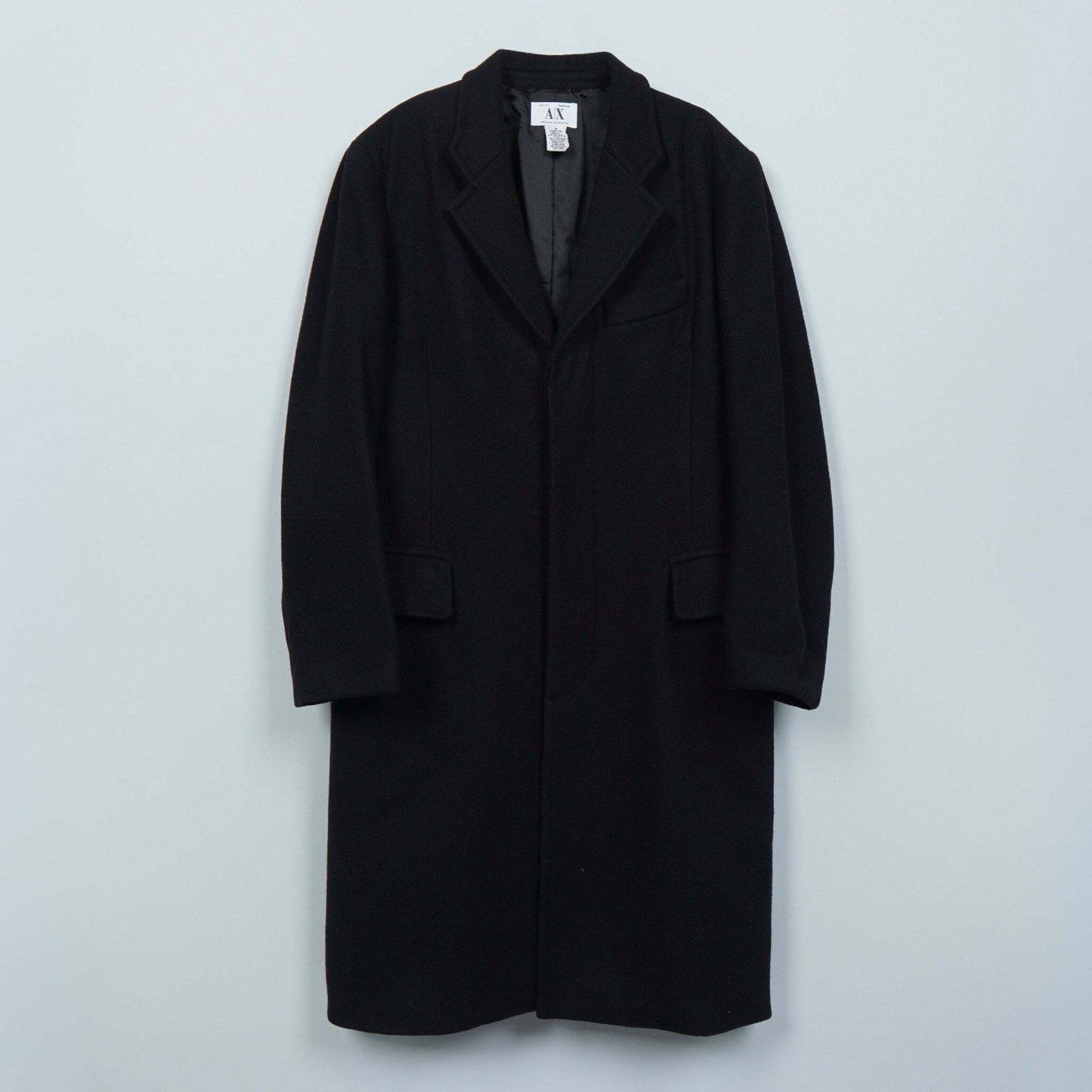 ARMANI EXCHANGE ARMANI EXCHANGE Armani Exchange Chesterfield Wool Coat, Black, Size M