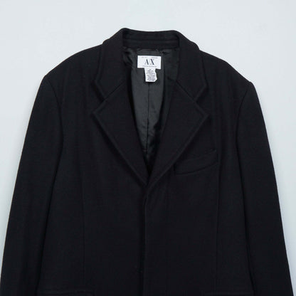 ARMANI EXCHANGE ARMANI EXCHANGE Armani Exchange Chesterfield Wool Coat, Black, Size M