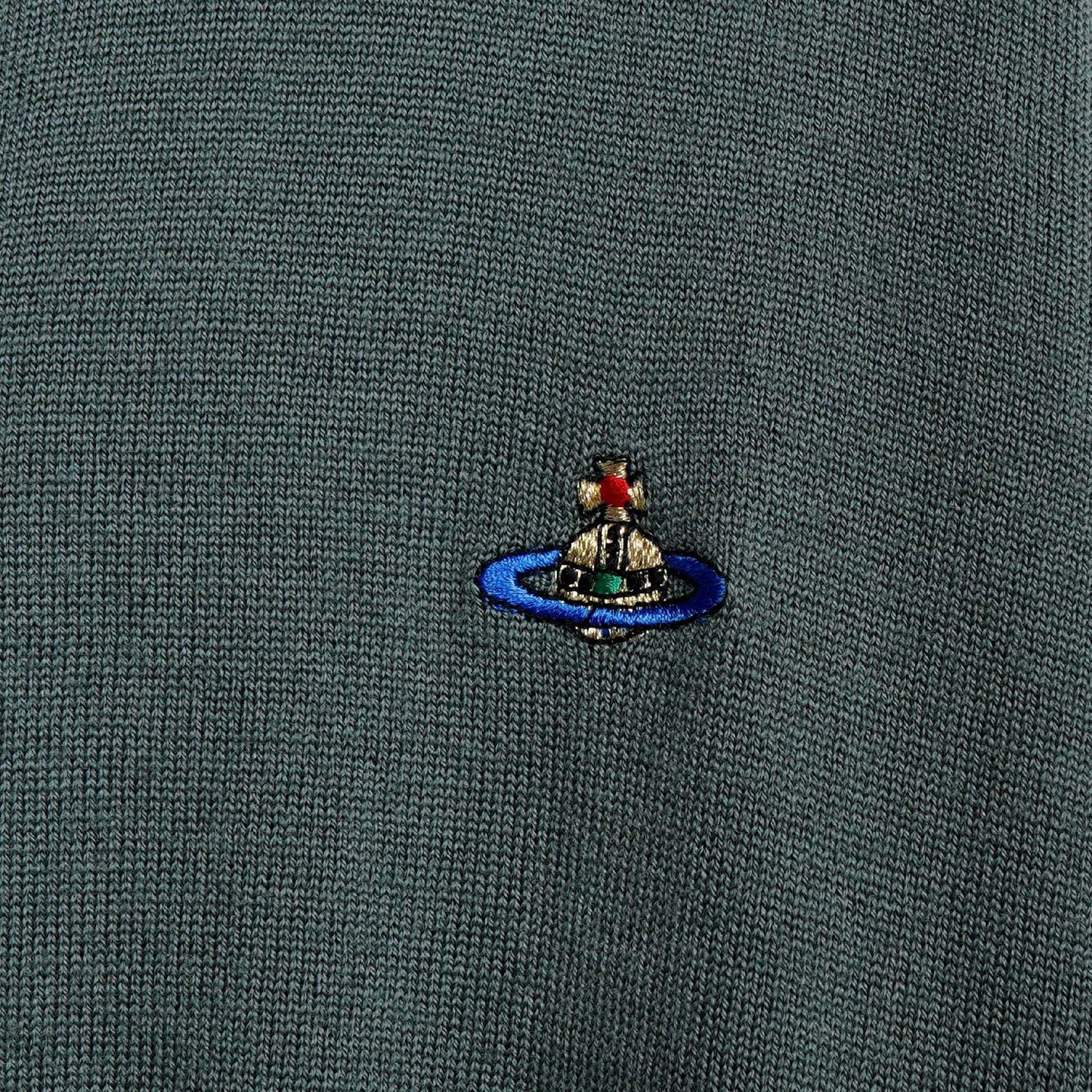 Vivienne Westwood Orb Logo Knit Cardigan, Green, Women's, Size M, Tops