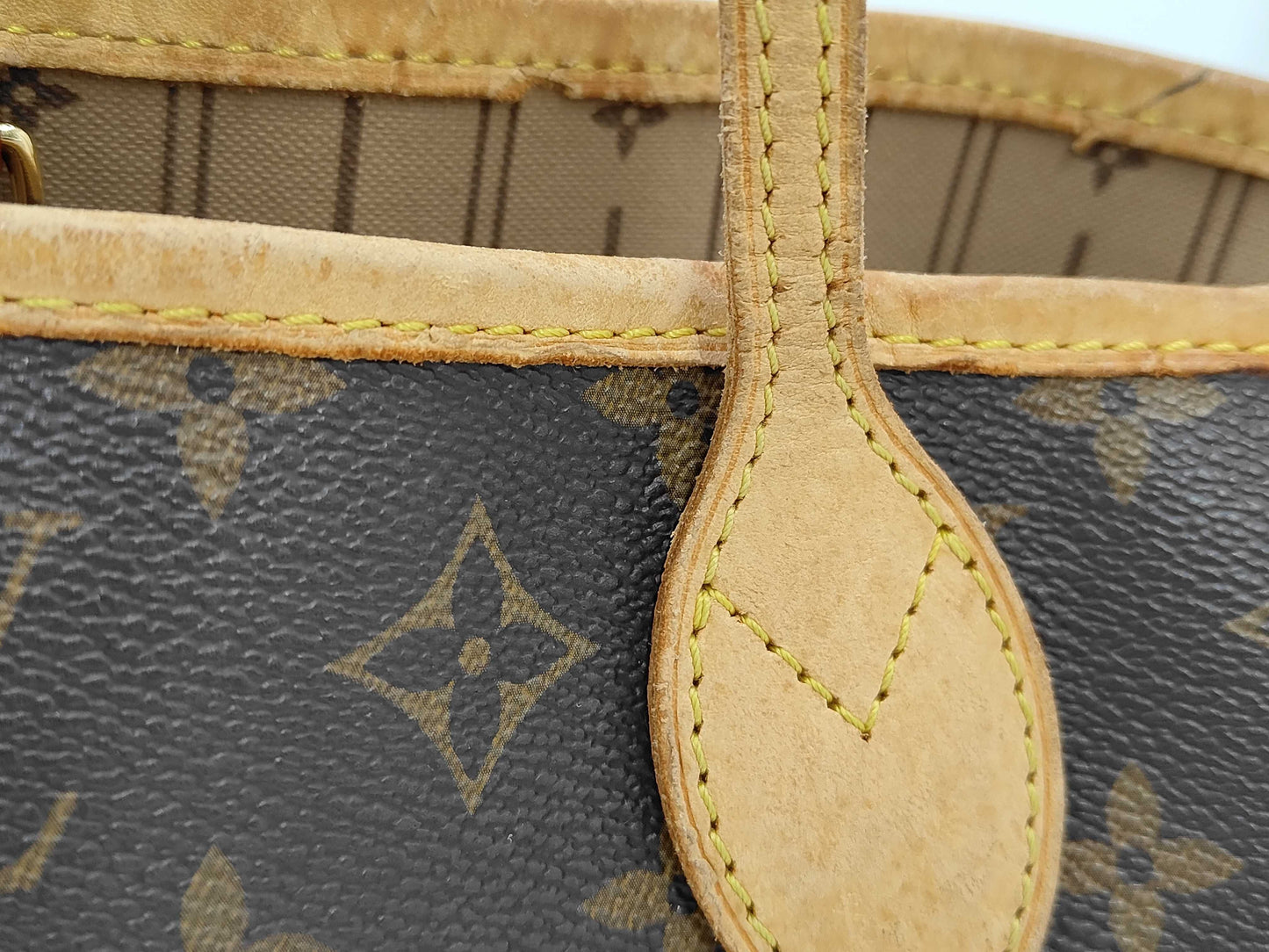 LOUIS VUITTON M40155 Monogram Neverfull PM Old-Style Tote Bag