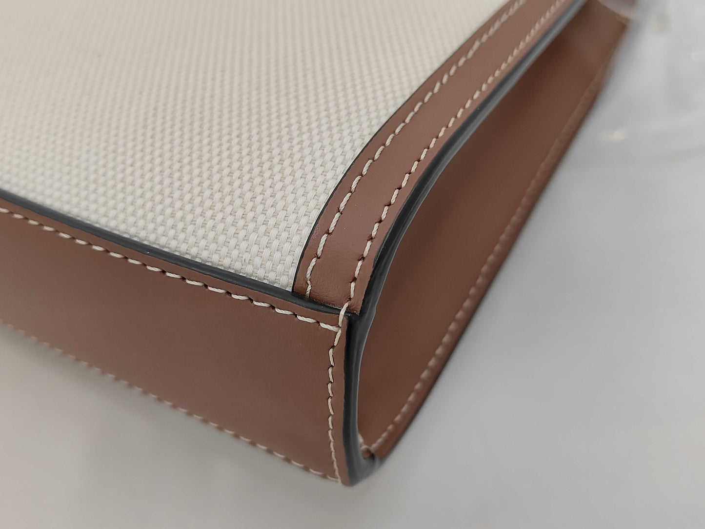 BURBERRY Canvas and Leather 2-Way Handbag in Brown and Beige, Includes Shoulder Strap and Dust Bag