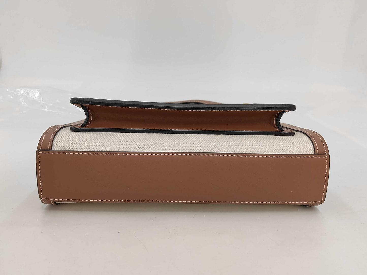 BURBERRY Canvas and Leather 2-Way Handbag in Brown and Beige, Includes Shoulder Strap and Dust Bag