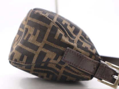 FENDI Zucca Mamma Bucket Brown Black Handbag