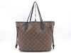 LOUIS VUITTON M11946 Damier Neverfull Inside-Out MM Noir Tote Bag, RFID Verified