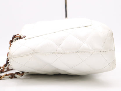  CHANEL Caviar Matelasse Chain Shoulder Bag with Wood Grain and White Seal 6498062 Shoulder Bag