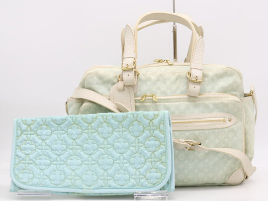 LOUIS VUITTON M95256 Mini Lansac Allange Blue Tote Bag with Shoulder Strap