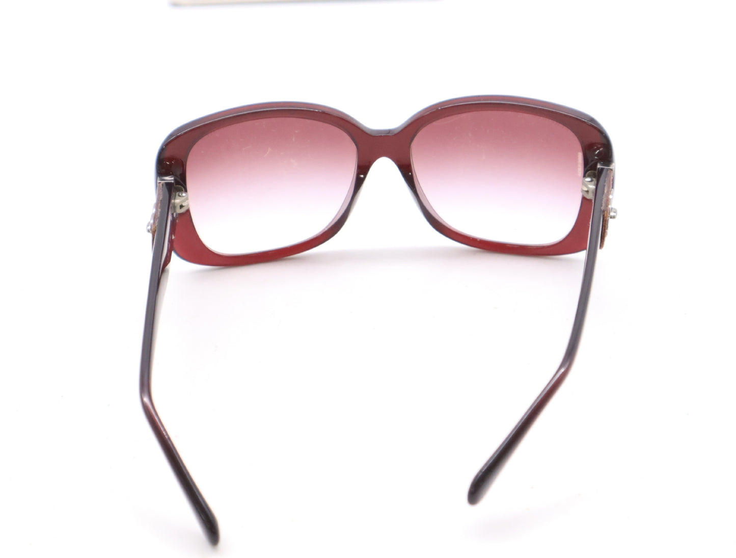  CHANEL 5234-Q-A Plastic Sunglasses, Wine Red, Coco Mark, Leather, Silver Hardware