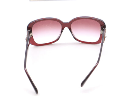  CHANEL 5234-Q-A Plastic Sunglasses, Wine Red, Coco Mark, Leather, Silver Hardware