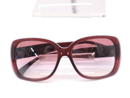  CHANEL 5234-Q-A Plastic Sunglasses, Wine Red, Coco Mark, Leather, Silver Hardware