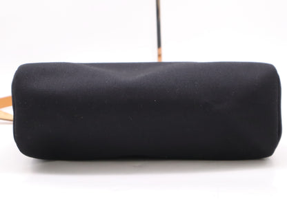 HERMES Toile Officier x Leather Air Bag PM in Natural, Beige, and Black. Includes spare bag, padlock, two keys, a clochette, and a box. Also includes an F stamp and a 2002 shoulder bag.