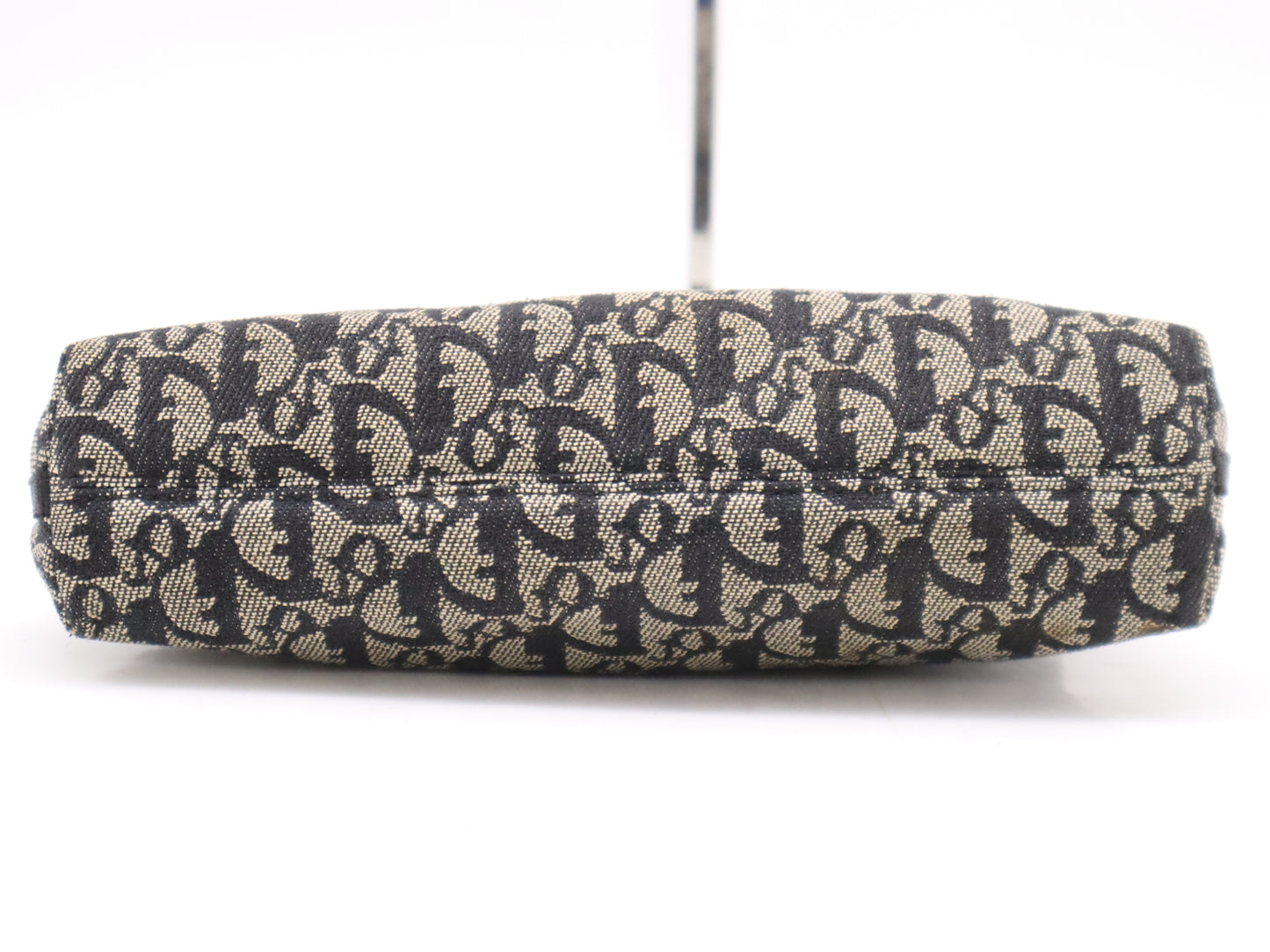 Dior Canvas Trotter Shoulder Bag Gray Black Handbag