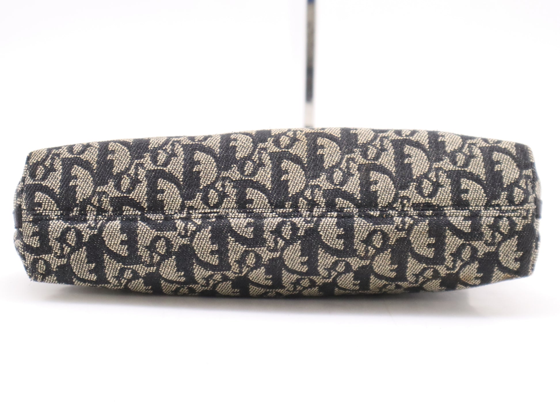 Dior Canvas Trotter Shoulder Bag Gray Black Handbag