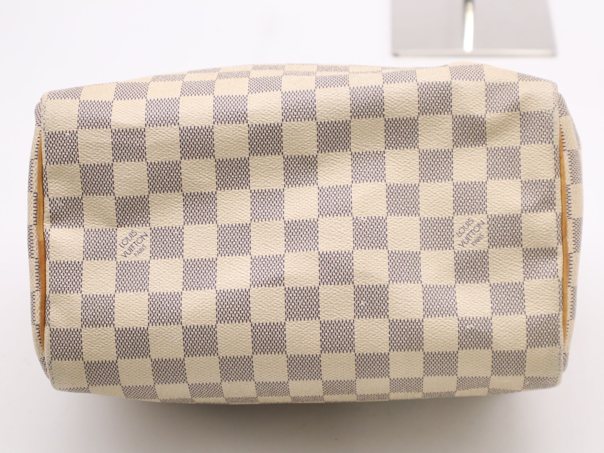 LOUIS VUITTON N41534 Azur Speedy 25 Handbag with Shoulder Pull