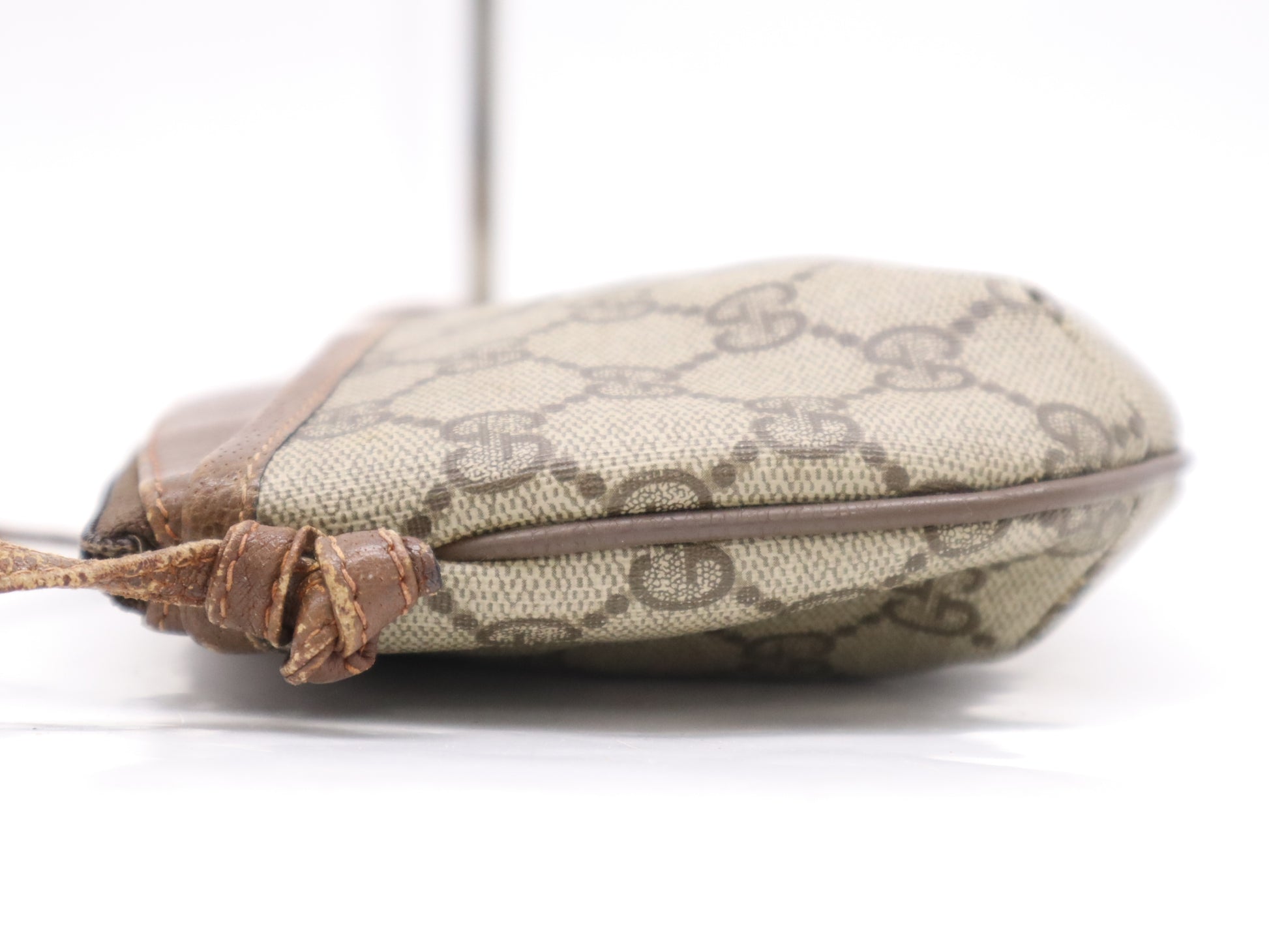 GUCCI - 904・02・020 PVC x Leather Old Gucci Shoulder Bag Brown Beige Shoulder Bag