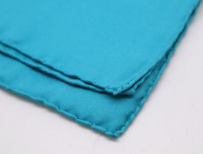 HERMES Silk Carré 90 Animal Alphabet Scarf in Navy and Turquoise Blue