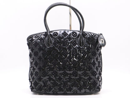 LOUIS VUITTON M40602 Fashionation Lockit Bouclette Noir Handbag with Cadena, Two Keys, Cloche, and Poignier