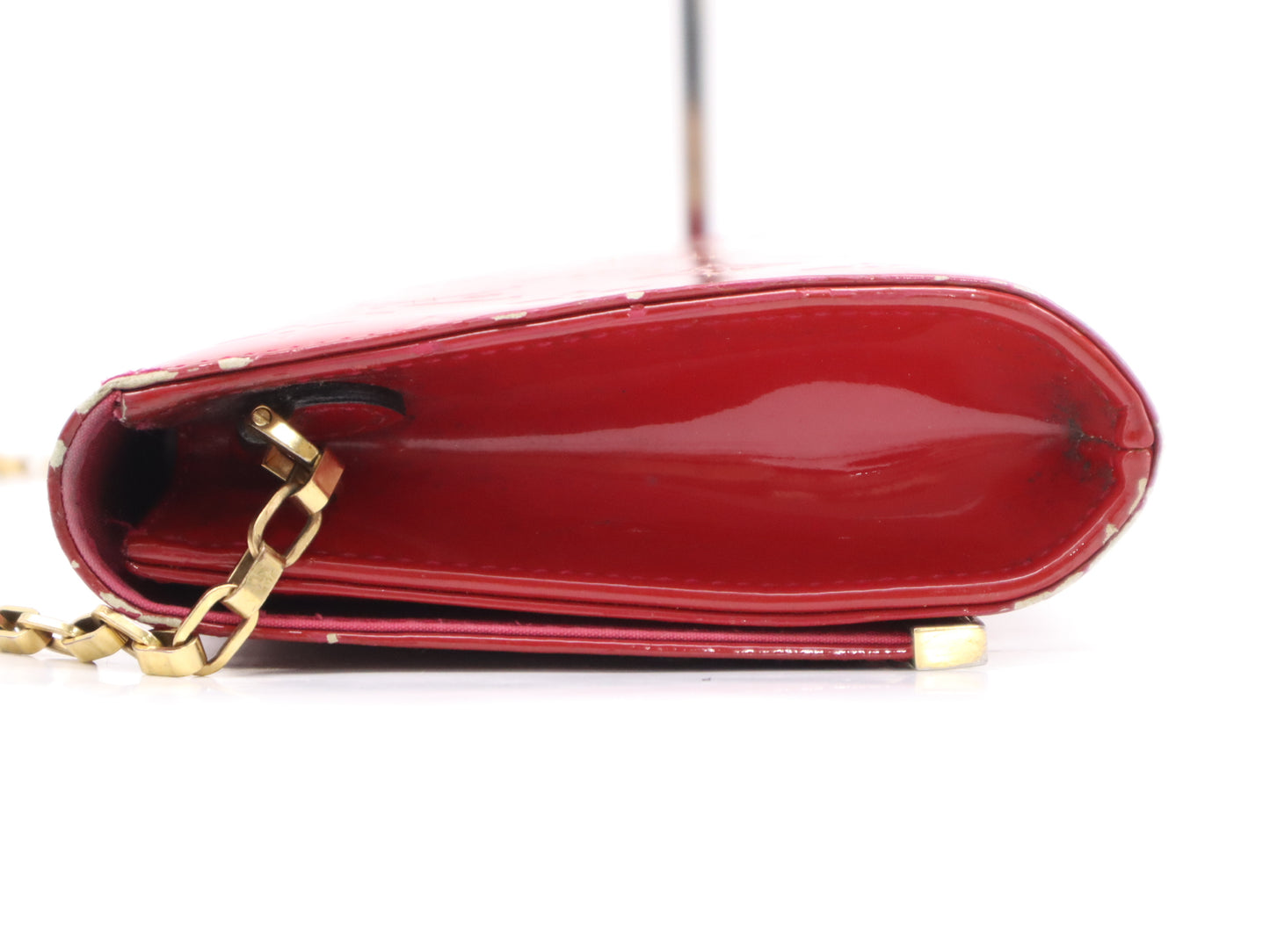 LOUIS VUITTON M90092 Vernis Clutch Anna Rose Indien Pink Shoulder Bag with Shoulder Strap