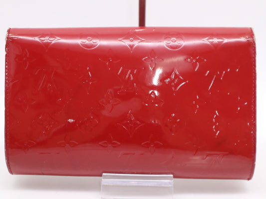 LOUIS VUITTON M90092 Vernis Clutch Anna Rose Indien Pink Shoulder Bag with Shoulder Strap