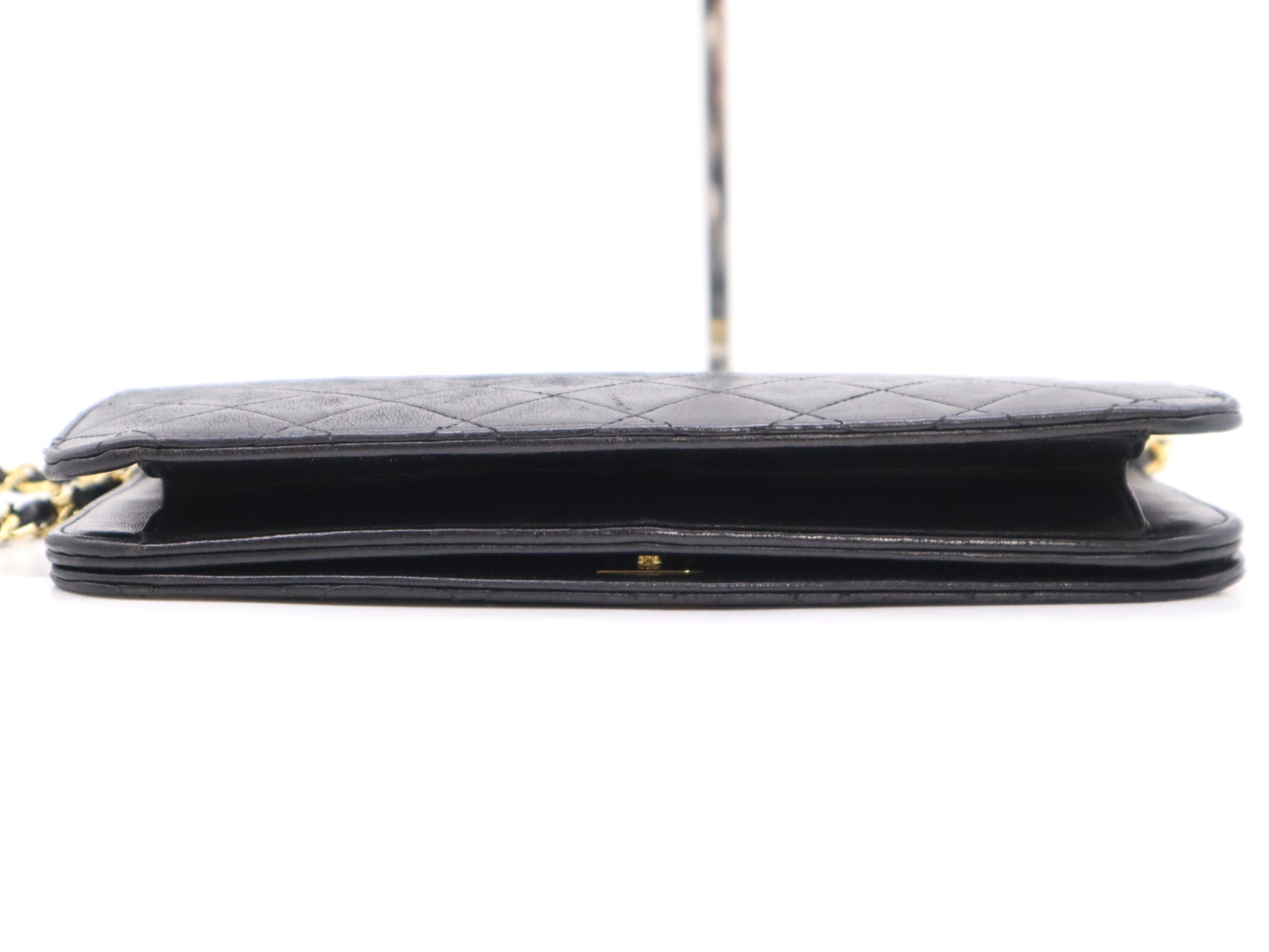 CHANEL Leather Matelasse Coco Mark Chain Shoulder Bag Black GD Hardware Seal Unclear Shoulder Bag