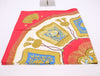 HERMES Silk Carré 90 Poste et Cavalerie Sabre Bag Pattern Red White Yellow Scarf