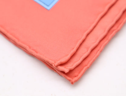 HERMES Silk Carré 90 "LE TEMPS des MARIONNETTES" Marionette Time Pattern Red White Boxed Other Accessories