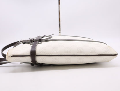 LOEWE PVC x Leather Anagram White Brown Tote Bag