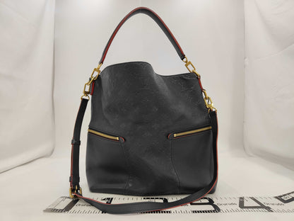 LOUIS VUITTON M44012 Monogram Empreinte Mary Marine Rouge Shoulder Bag with 2 Shoulder Straps