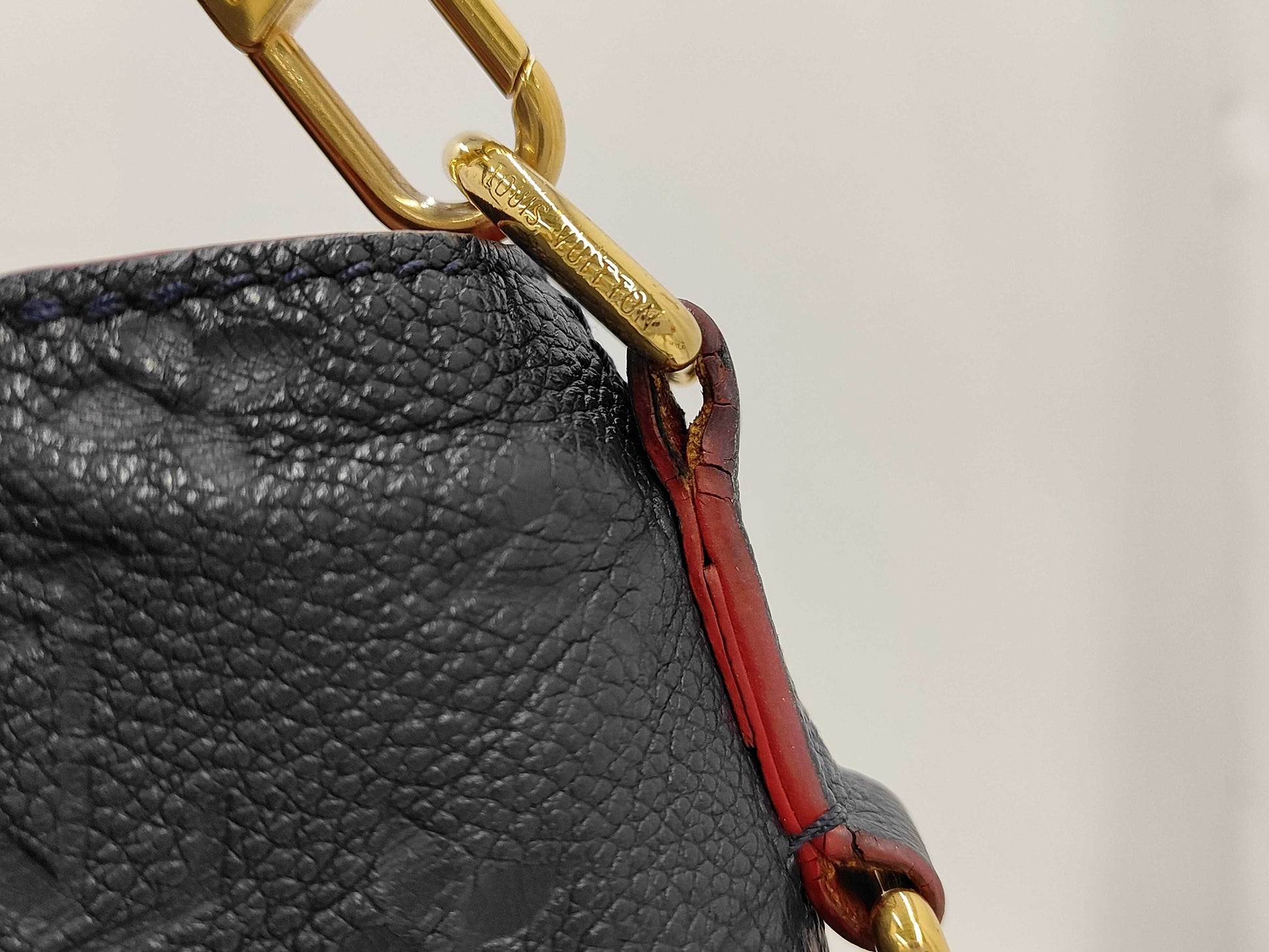 LOUIS VUITTON M44012 Monogram Empreinte Mary Marine Rouge Shoulder Bag with 2 Shoulder Straps