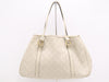 GUCCI 232957 Leather Guccissima Tote Bag, Light Gray