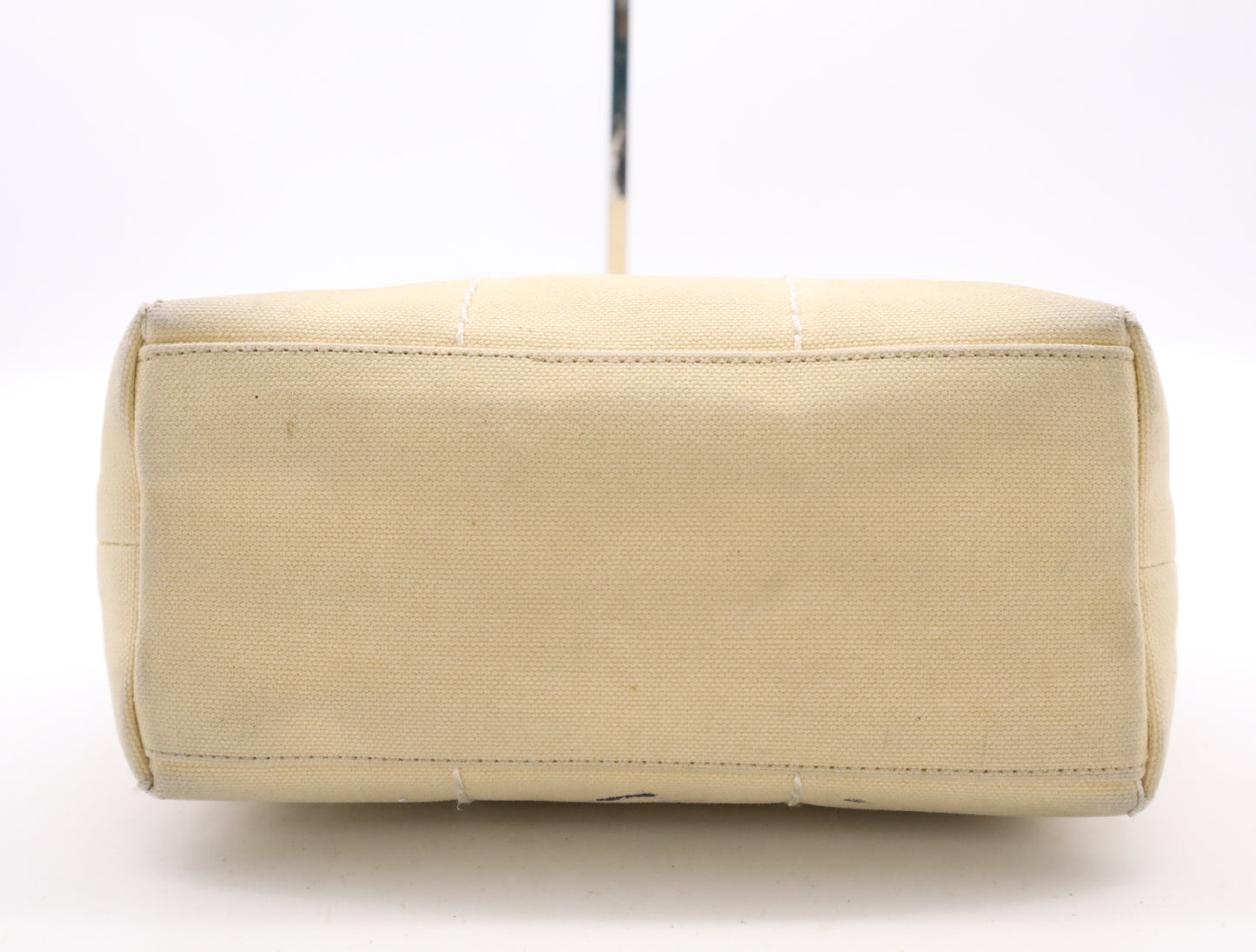 CHANEL Canvas Chocolate Bar Stitched Coco Mark Handbag, Beige, GD Hardware, Seal, 8243423 Handbag