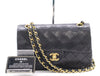 CHANEL Lambskin Matelasse 23 Double Flap Double Chain GD Hardware Black Seal Card 0775717 Shoulder Bag