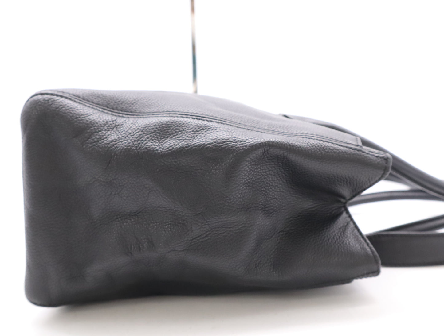 CHANEL Caviar Leather Executive Tote 2-Way Bag, Black, with Silver Hardware and Shoulder Strap