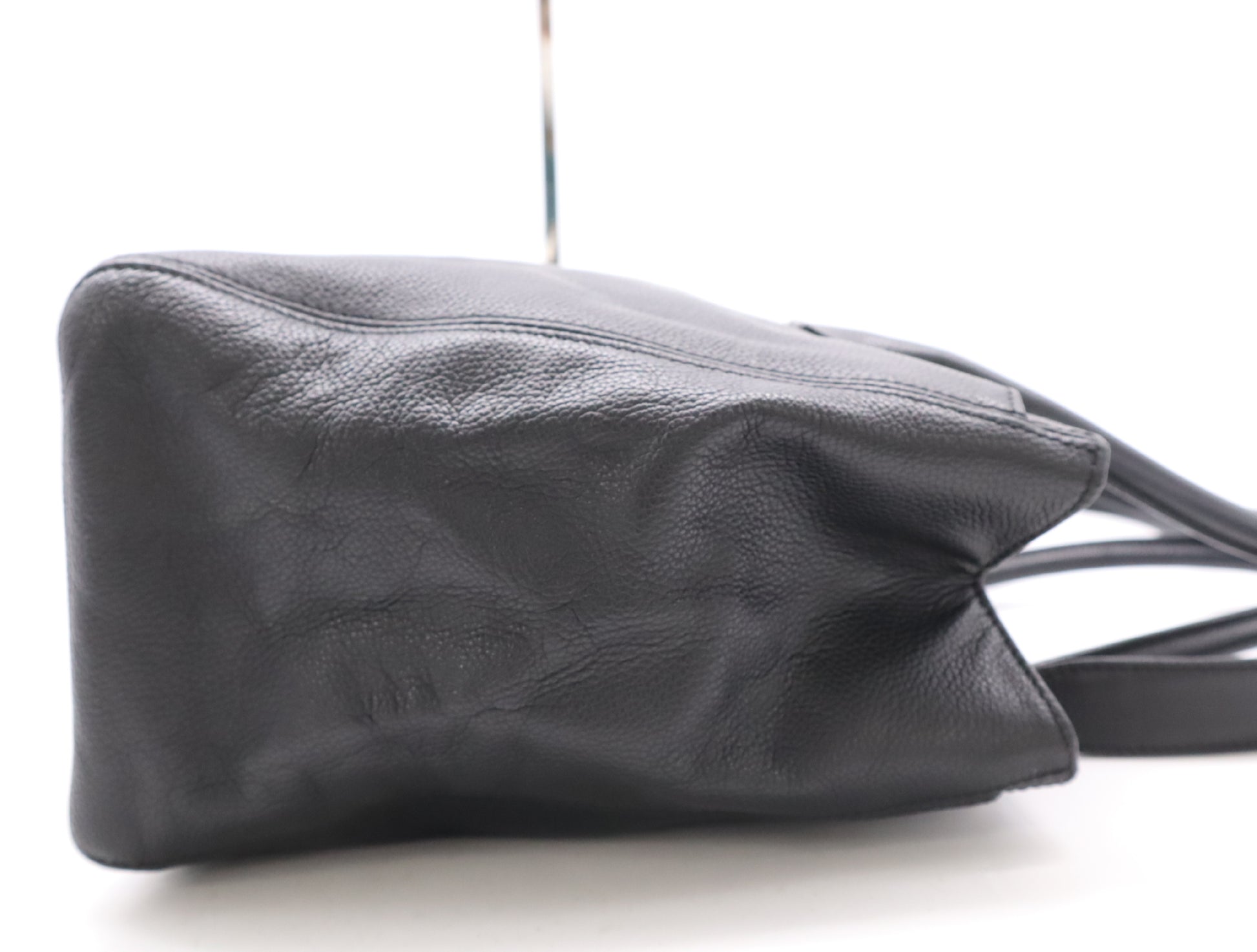 CHANEL Caviar Leather Executive Tote 2-Way Bag, Black, with Silver Hardware and Shoulder Strap