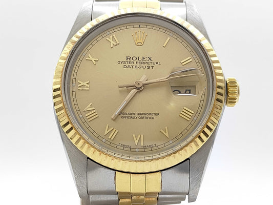 ROLEX 16013 R330676 Champagne Roman Jubilee Men's Watch
