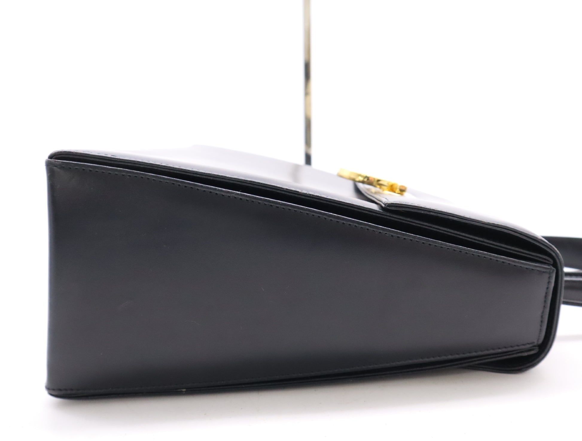 Salvatore Ferragamo Leather Gancini 2-way Shoulder Bag in Black with GD Hardware