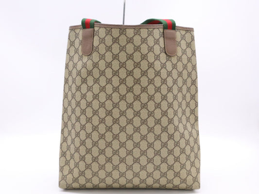 GUCCI GG Canvas Sherry Line Tote Bag