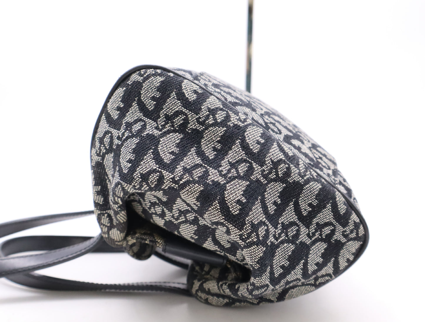 Dior Canvas and Leather Trotter Mini Handbag with Silver Hardware