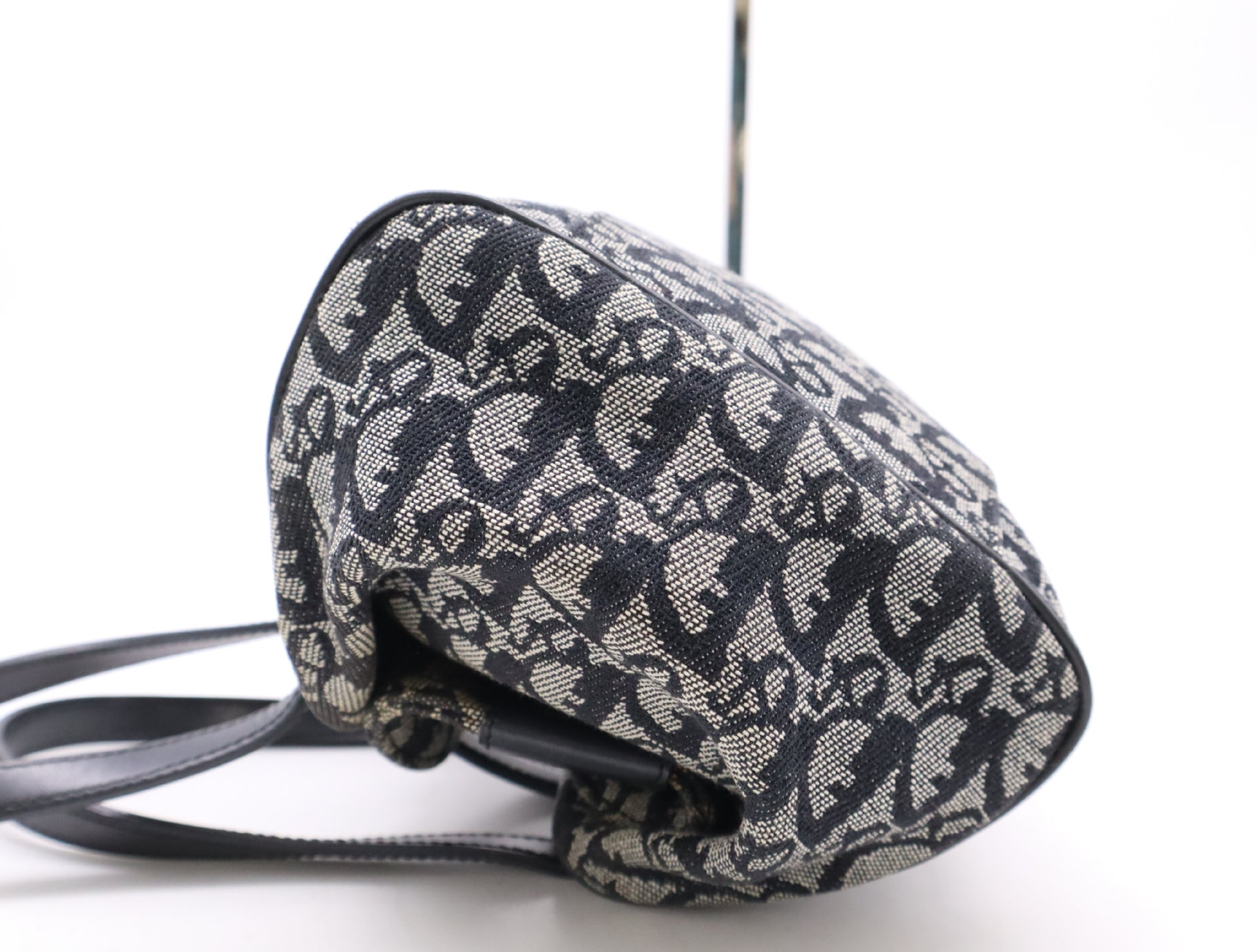 Dior Canvas and Leather Trotter Mini Handbag with Silver Hardware