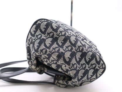 Dior Canvas and Leather Trotter Mini Handbag with Silver Hardware