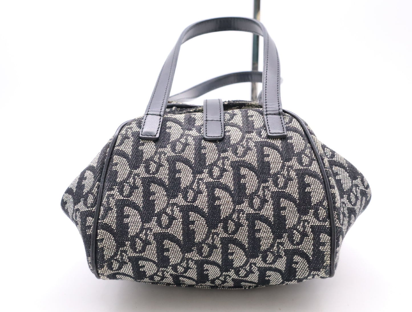 Dior Canvas and Leather Trotter Mini Handbag with Silver Hardware