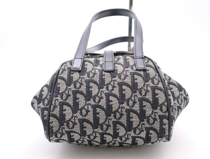 Dior Canvas and Leather Trotter Mini Handbag with Silver Hardware
