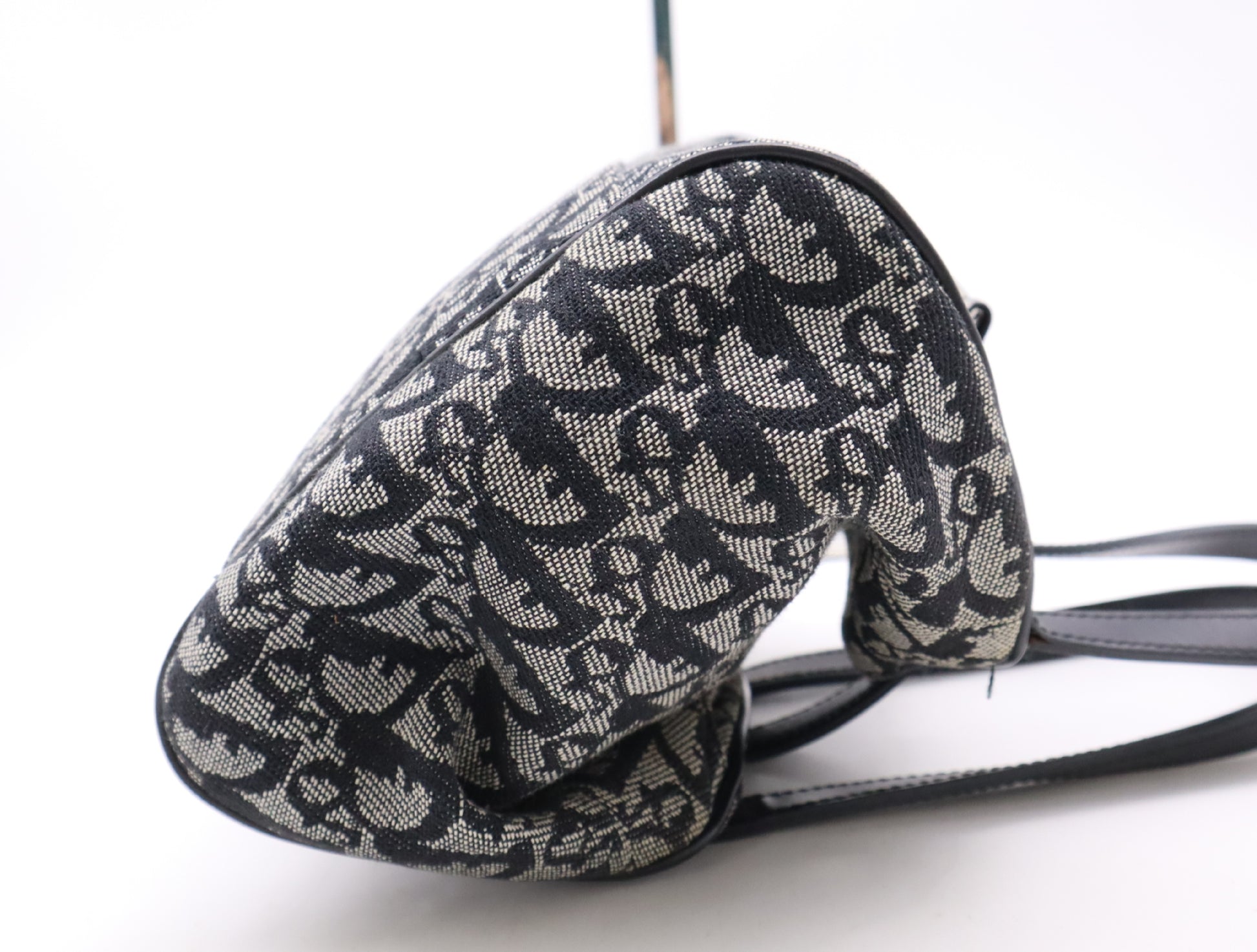 Dior Canvas and Leather Trotter Mini Handbag with Silver Hardware