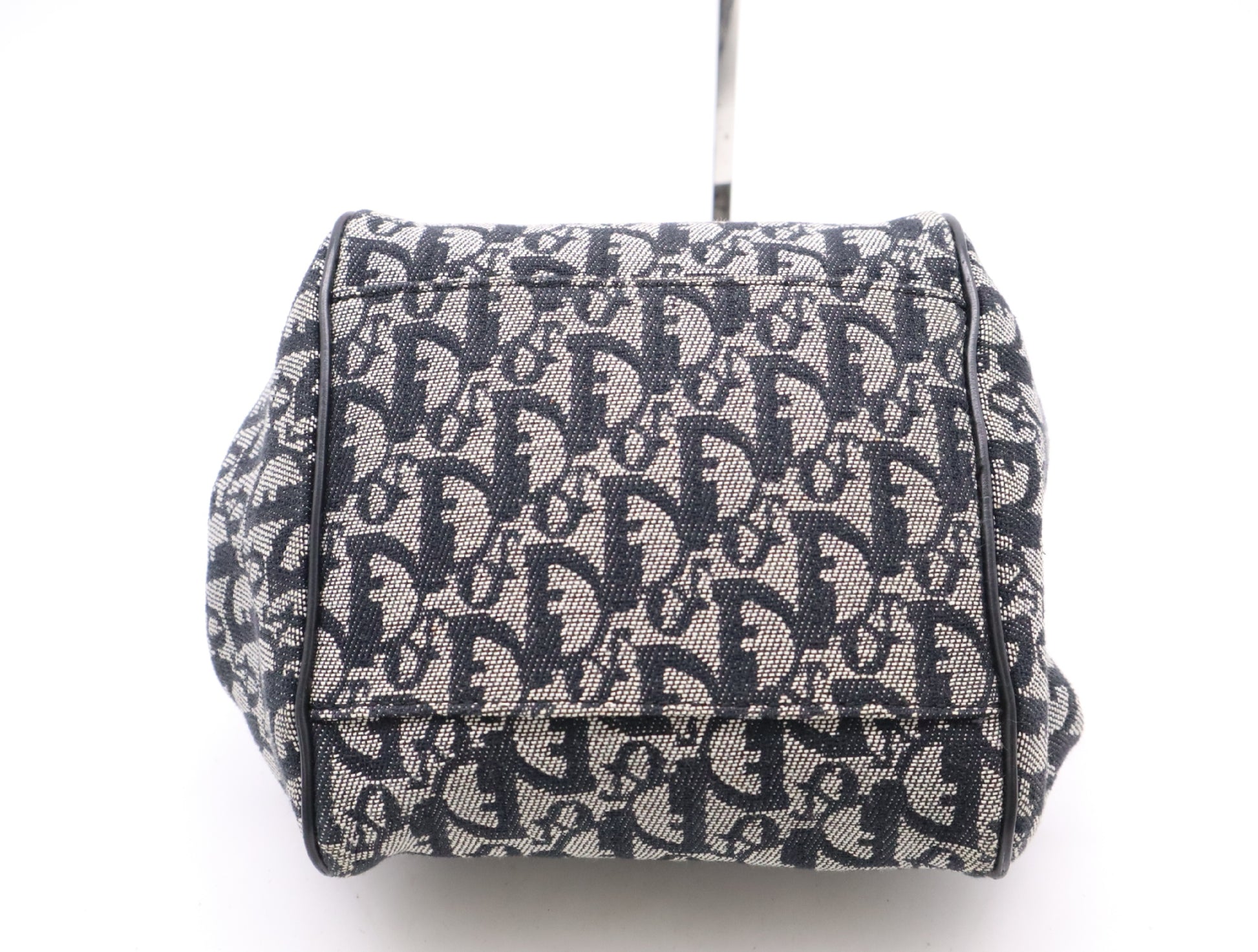 Dior Canvas and Leather Trotter Mini Handbag with Silver Hardware